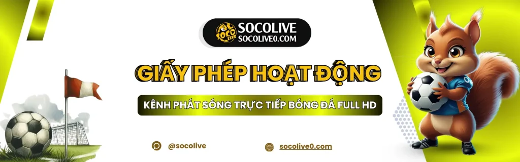 Giấy phép hoạt động Socolive TV được cấp hợp pháp