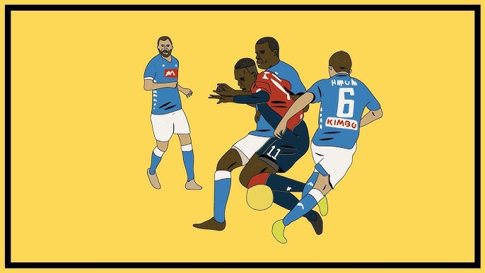 Sơ đồ so sánh hệ thống đánh dấu trong bóng đá: Zonal Marking (phòng ngự khu vực) và Man Marking (kèm người 1 vs 1), hai chiến thuật phòng ngự cơ bản.